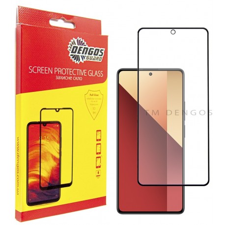 Защитное стекло DENGOS Full Glue для Xiaomi Redmi Note 13 Pro (black)