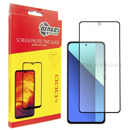 Защитное стекло DENGOS Full Glue для Xiaomi Redmi Note 13 4G (black)