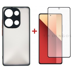 Комплект для Xiaomi Redmi Note 13 Pro 4G панель + скло DENGOS (Black) (DG-KM-67)