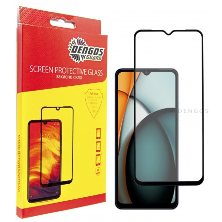 Захисне скло DENGOS Full Glue для Xiaomi Redmi A3 (black)