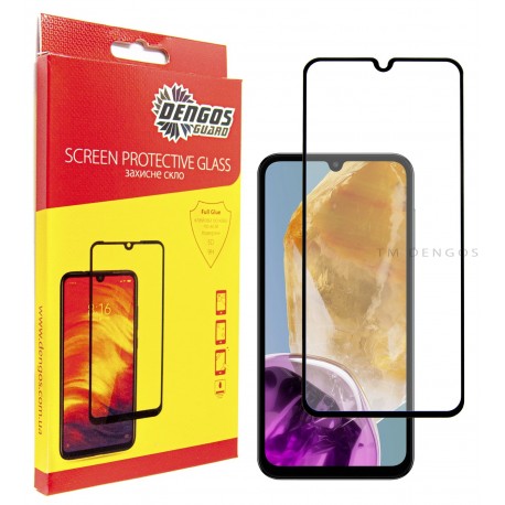 Защитное стекло DENGOS Full Glue для Samsung Galaxy M15 5G (black)
