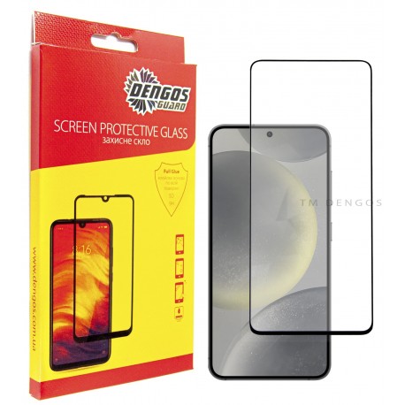 Захисне скло DENGOS Full Glue для Samsung Galaxy S24 (black)