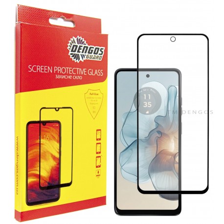 Захисне скло DENGOS Full Glue для Motorola Moto G24/G24 Power (black)