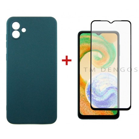 Комплект для Samsung Galaxy A04 панель + скло DENGOS (Green) (DG-KM-75)