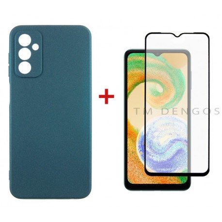 Комплект для Samsung Galaxy A04s панель + скло DENGOS (Green) (DG-KM-78)