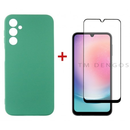 Комплект для Samsung Galaxy A54 панель + скло DENGOS (Mint) (DG-KM-79)