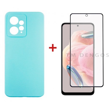 Комплект для Xiaomi Redmi Note 12 4G панель + скло DENGOS (Ice blue) (DG-KM-83)