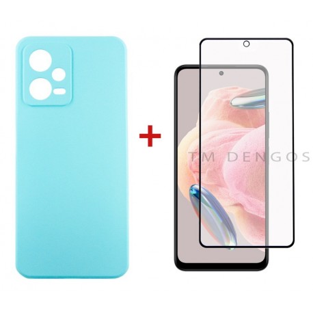 Комплект для Xiaomi Redmi Note 12 5G панель + скло DENGOS (Ice blue) (DG-KM-84)