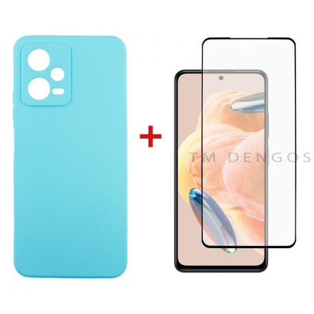 Комплект для Xiaomi Redmi Note 12 Pro 5G панель + скло DENGOS (Ice blue) (DG-KM-85)