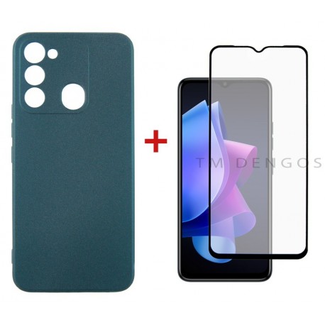 Комплект для Tecno Spark GO 2022 панель + скло DENGOS (Green) (DG-KM-87)