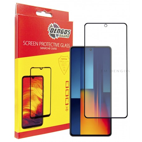 Захисне скло DENGOS Full Glue для POCO M6 Pro (black)