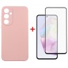 Комплект для Samsung Galaxy A35 5G панель + скло DENGOS (Pink) (DG-KM-91)