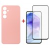 Комплект для Samsung Galaxy A55 5G панель + скло DENGOS (Pink) (DG-KM-92)