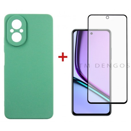 Комплект для Realme C67 панель Soft + скло DENGOS (Mint) (DG-KM-100)