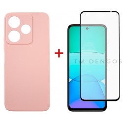 Комплект для Xiaomi Redmi 13 4G панель + скло DENGOS (Pink) (DG-KM-99)
