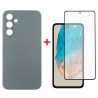 Комплект для Samsung Galaxy M35 5G панель Carbon + скло DENGOS (Grey) (DG-KM-101)