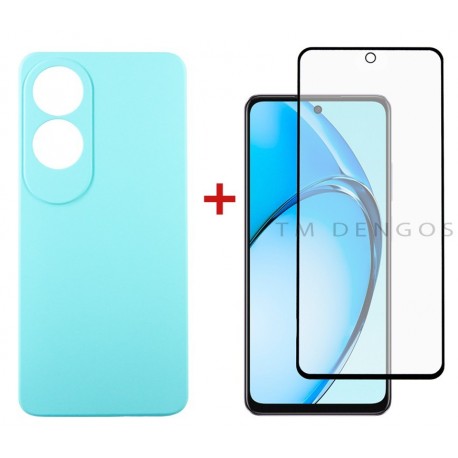 Комплект для Oppo A60 панель Soft + скло DENGOS (Ice Blue) (DG-KM-105)