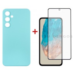 Комплект для Samsung Galaxy панель Soft + скло DENGOS (Ice Blue) (DG-KM-107)
