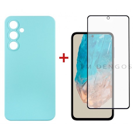 Комплект для Samsung Galaxy панель Soft + скло DENGOS (Ice Blue) (DG-KM-107)