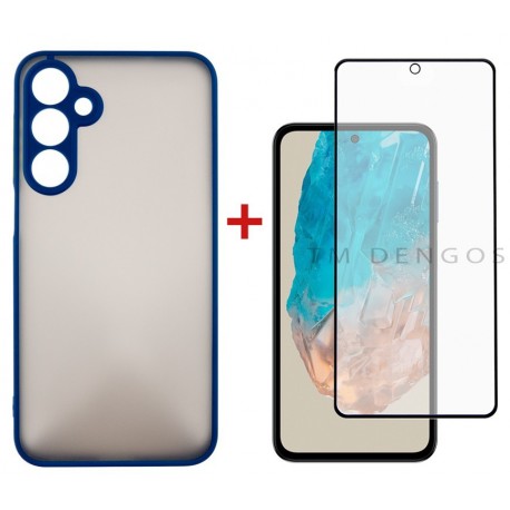 Комплект для Samsung Galaxy M35 5G панель + скло DENGOS (Blue) (DG-KM-108)