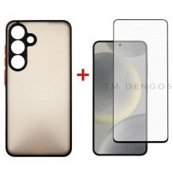 Комплект для Samsung Glaxy S24 панель + скло DENGOS (Black) (DG-KM-109)