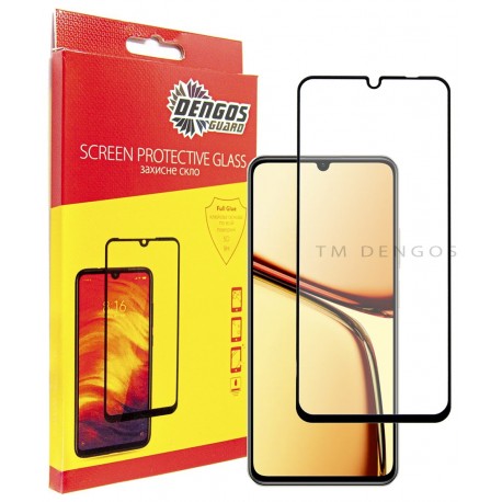 Захисне скло DENGOS Full Glue для Realme C61 (black)