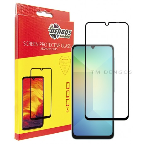 Захисне скло DENGOS Full Glue для Samsung Galaxy A06 (black)