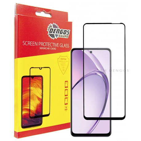 Захисне скло DENGOS Full Glue для OPPO A3 (black)