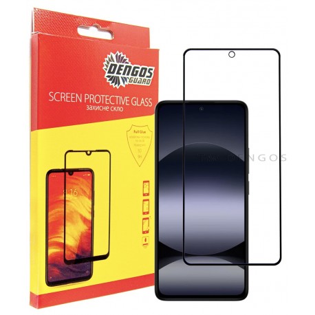 Захисне скло DENGOS Full Glue для Xiaomi Redmi Note 14 (black)