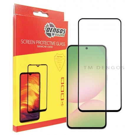 Захисне скло DENGOS Full Glue для Samsung Galaxy A56 5G (black)