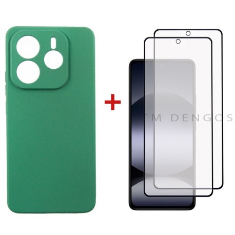 Комплект для Xiaomi Redmi Note 14 5G панель Soft + 2 склa DENGOS (Mint) (DG-CTG2P-14)