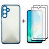 Комплект для Samsung Galaxy A16 панель Matte + 2 склa DENGOS (Blue) (DG-CTG2P-03)