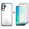 Комплект для Samsung Galaxy A16 панель Matte + 2 склa DENGOS (Black) (DG-CTG2P-04)