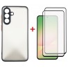 Комплект для Samsung Galaxy A56 панель Matte + 2 склa DENGOS (Black) (DG-CTG2P-05)