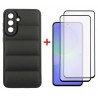Комплект для Samsung Galaxy A36 панель Soft + 2 склa DENGOS (Black) (DG-CTG2P-13)