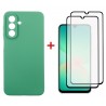 Комплект для Samsung Galaxy A26 панель Soft + 2 склa DENGOS (Mint) (DG-CTG2P-12)