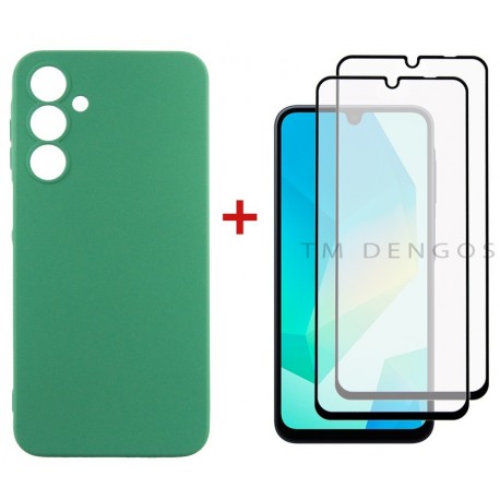 Комплект для Samsung Galaxy A16 панель Soft + 2 склa DENGOS (Mint) (DG-CTG2P-11)