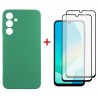 Комплект для Samsung Galaxy A16 панель Soft + 2 склa DENGOS (Mint) (DG-CTG2P-11)