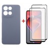 Комплект для Motorola G15/G15 Power панель Carbon + 2 склa DENGOS (Grey) (DG-CTG2P-17)