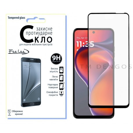 Захисне скло Fine Line Full Glue для Motorola G15/G15 Power (Black)