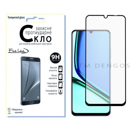 Защитное стекло Fine Line Full Glue для Realme Note 60 (Black)