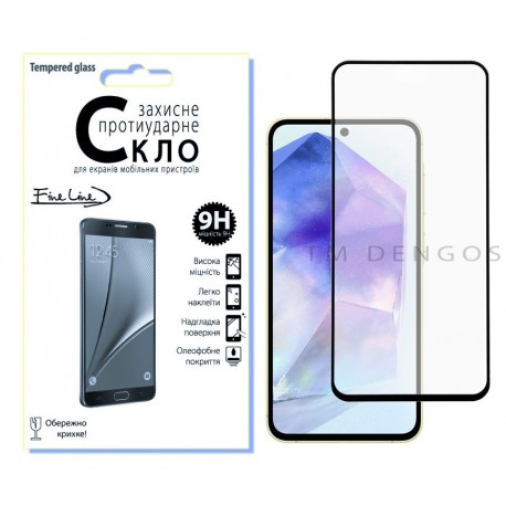 Защитное стекло Fine Line для Samsung Galaxy A55 (Black)