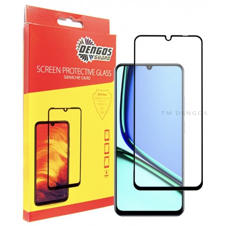 Захисне скло DENGOS Full Glue для Realme Note 60 (black)