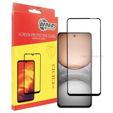 Захисне скло DENGOS Full Glue для Realme C75 (black)