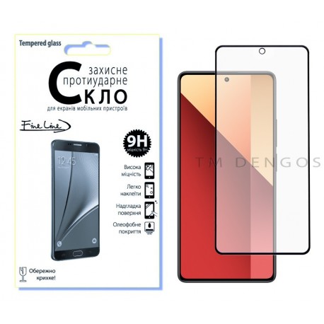 Защитное стекло Fine Line для Xiaomi Redmi Note 13 Pro 4G (Black)