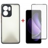 Комплект для OPPO Reno13 F панель Matte + скло DENGOS (Black) (DG-KM-149)