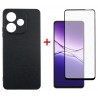 Комплект для Oppo A5 Pro панель Carbon + скло DENGOS (Black) (DG-KM-150)