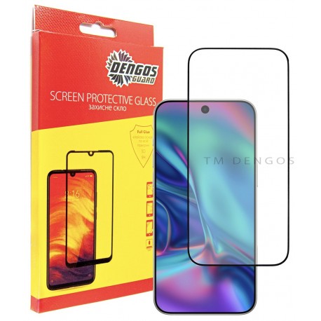 Защитное стекло DENGOS Full Glue для iPhone 17 Pro Max (black)