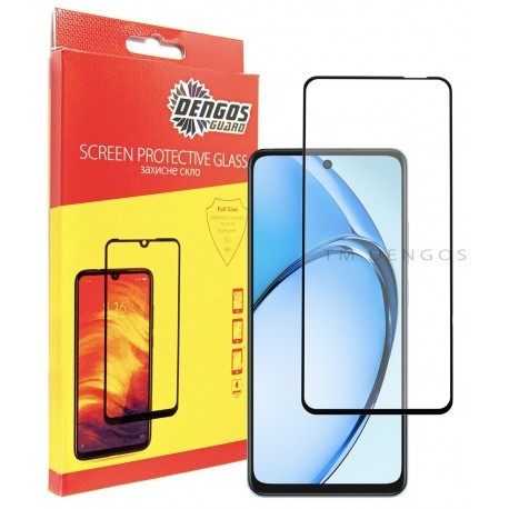 Защитное стекло DENGOS Full Glue для OPPO A20 (black)