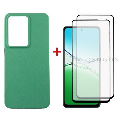 Комплект для Oppo A5 панель Soft + 2 склa DENGOS (Mint) (DG-CTG2P-27)